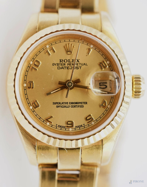 Rolex Oyster Perpetual Datejust Orologio Da Polso Da Donna Con Cassa