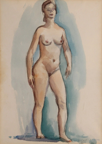 Nudo Di Donna Tecnica Mista Su Carta Asta Antiquariato E Arte