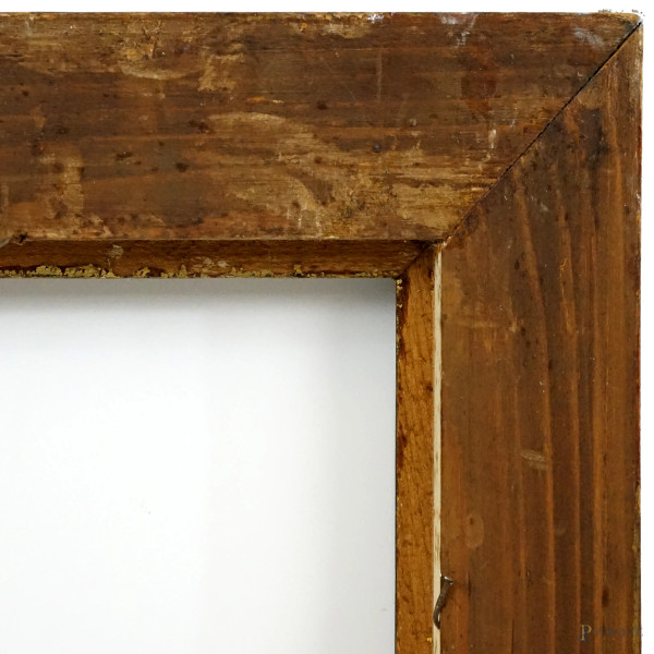 Cornice Rettangolare In Legno Dorato Xx Secolo Misure Ingombro Cm