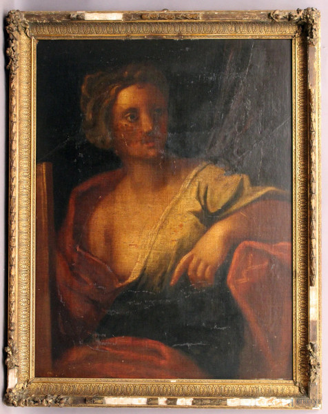 Sibilla, olio su tela riportata su tavola, XVII sec., cm 82 x 62.