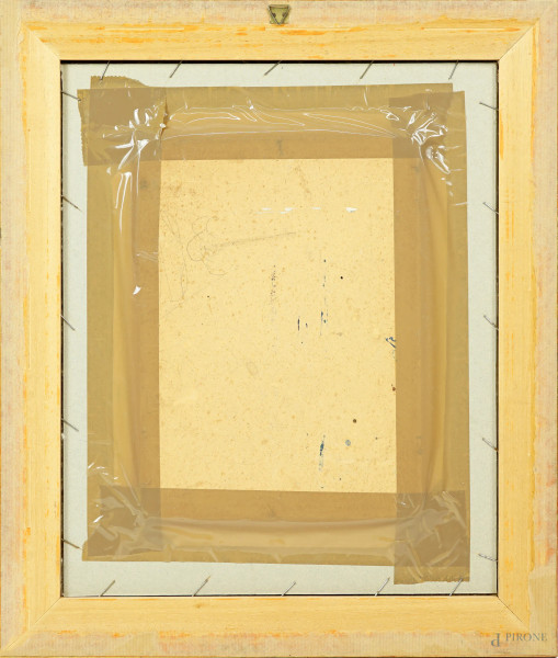 Nudo di donna, olio su cartone, cm 27x19, entro cornice