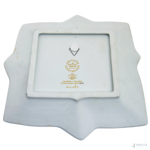 Arnold Leissler x Rosenthal, Piatto dell'Anno Jahresteller 1979, es. 1818/3000, cm 35x35x4