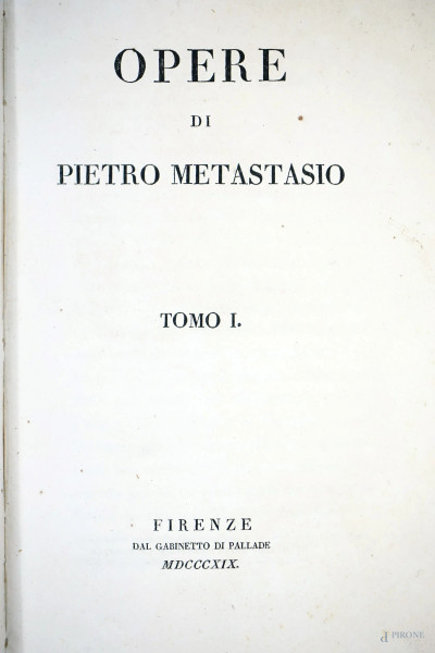 Metastasio, opere, volumi 16, Firenze, 1819