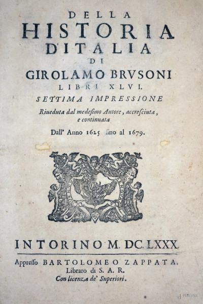 Della Historia d'Italia di Girolamo Brusoni, Torino 1680 (difetti)