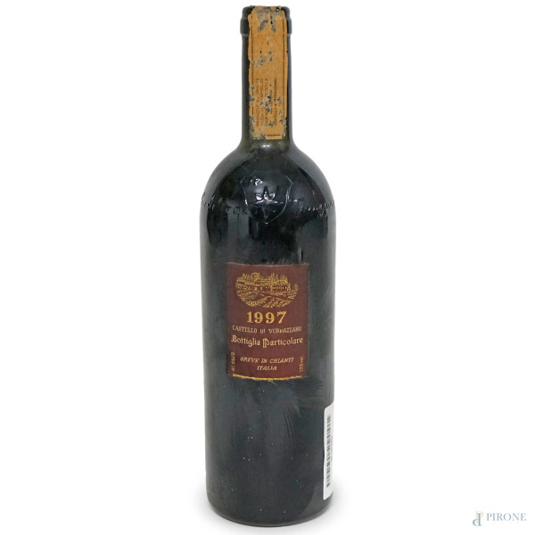 Bottiglia particolare, Greve in Chianti, Castello di Verrazzano, annata 1997, 75 cl