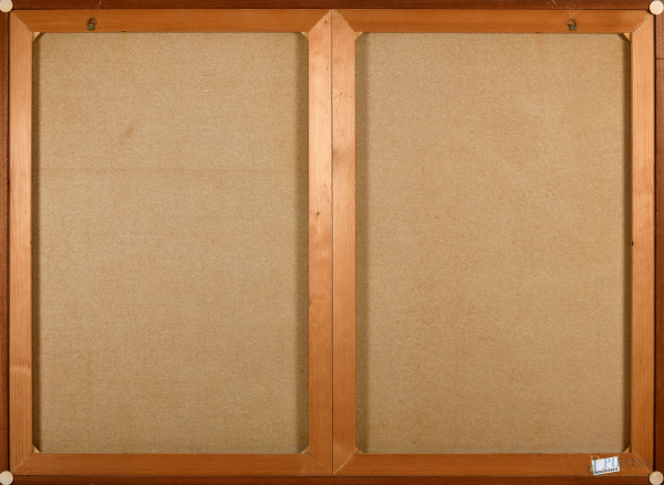 MIlano-Sanremo, olio su tela, cm 100,5x139, firmato in basso, entro cornice, (difetti)