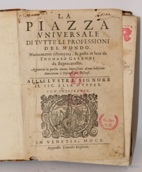 La piazza universale di tutte le professioni del mondo, 1610.