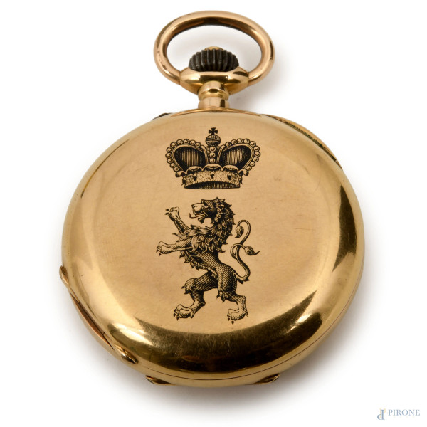 Orologio da taschino Du Bois Bandelier con cassa in oro 18k, 44 mm, (difetti, meccanismo da revis...