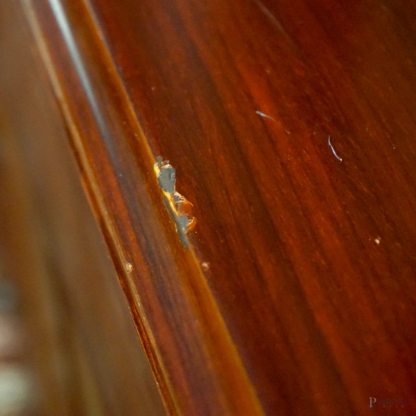 Credenza in legno Padouk di Luciano Frigerio (Desio, 1928 – Sanremo, 1999), anni '70, cm 80x280x5...
