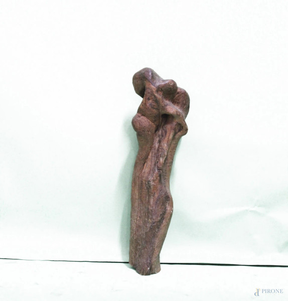 Figura, scultura in legno, h. 80 cm.