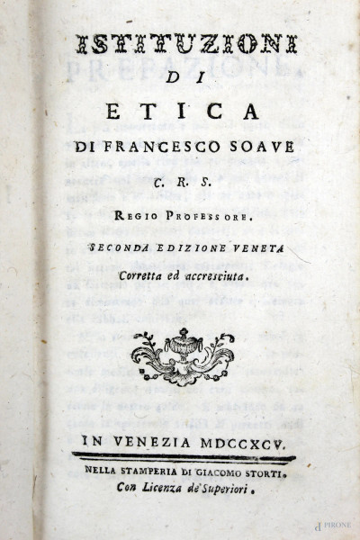 Volume in pergamena del XVIII secolo