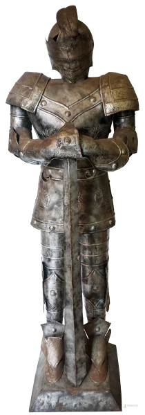 Armatura in metallo argentato, Messico, XX secolo, cm h 192