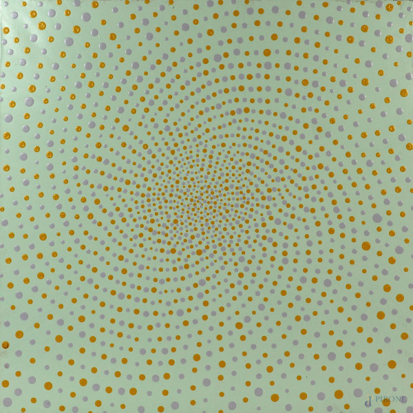 Marco Baj - Ritratto di L&#233;on Theremin, smalti sintetici su tela, cm. 50x50, firmato e datato 2006.