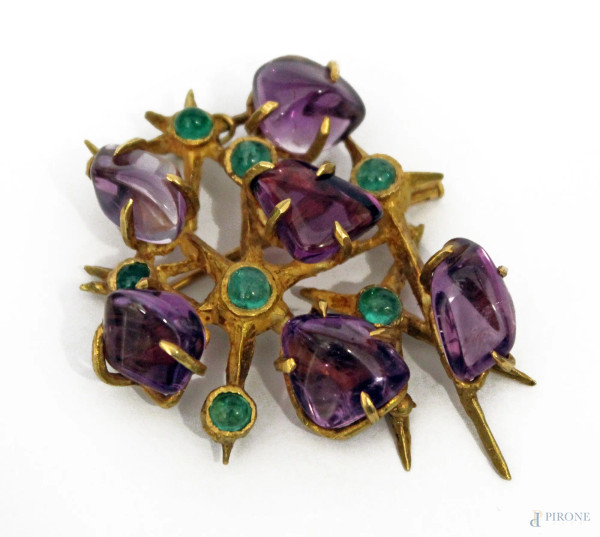 Spilla in oro 18 kt.