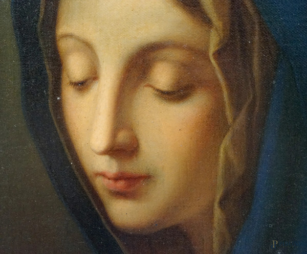 Seguace di Onorio Marinari (Firenze, 1627 – Firenze, 1715), Madonna, olio su tela, cm 57.5x46, XI...