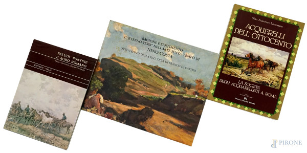 Lotto di tre libri sulla pittura romana dell'800