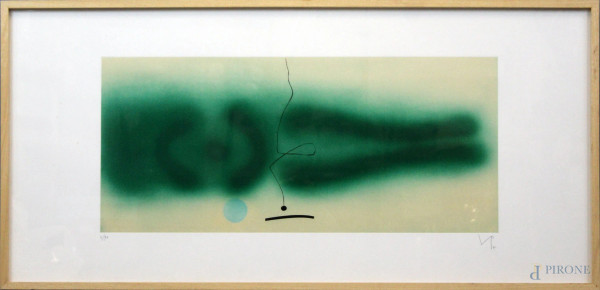 Victor  Pasmore - Senza titolo (1992), serigrafia a colori, esemplare 11/90, cm 59x125, entro cornice