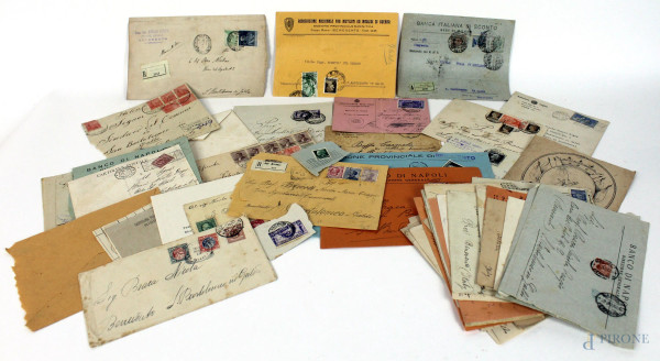 Lotto di lettere e francobolli viaggiati