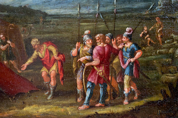 Francois Nicolas de Bar, detto Nicolò Lorenese (Francia, 1632 - Roma, 1695), Giacobbe e Rachele a...