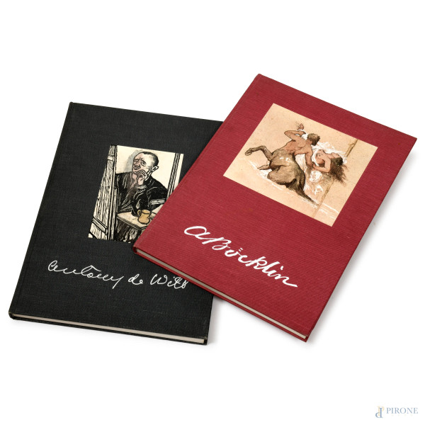 Lotto di due libri: Antony De Witt Disegni e incisioni. Scelti e annotati da Gian Lorenzo Millini, La Nuova Italia, Firenze 1976 e Arnold Böcklin. Disegni, La Nuova Italia, 1982