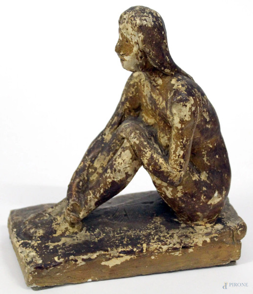 Ernesto Biondi - Nudo di donna, scultura in gesso, H 24 cm.