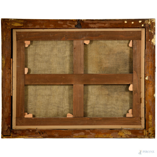 Presentazione al tempio, olio su tela, cm 75x99 entro cornice, XVIII secolo, (difetti)