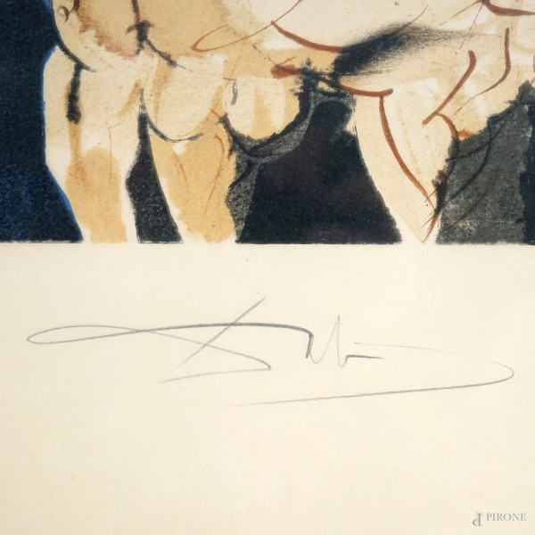 Salvador Dalì (1904-1989), Mephisto, litografia, firmata in basso a destra, esemplare n. 99/145, ...