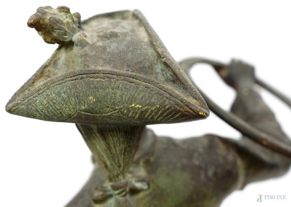 Gruppo in bronzo raffigurante la caccia alla volpe, da un'originale di HIPPOLYTE MOREAU E PROSPER...