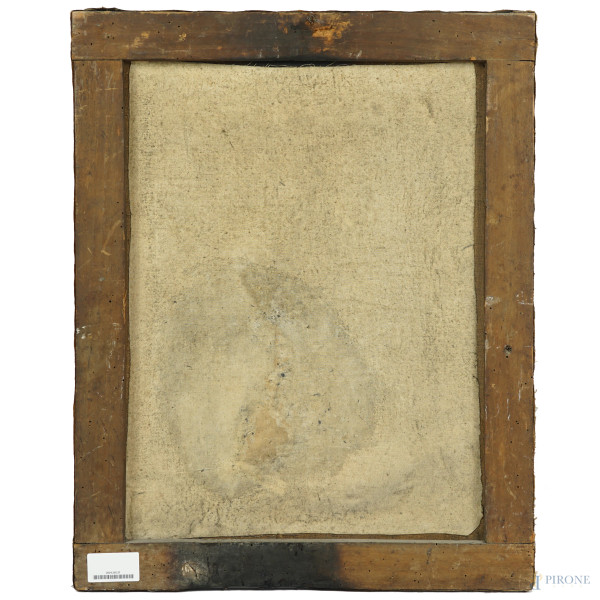 Scuola siciliana del XVIII secolo, Santa Lucia, olio su tela, cm 63,5x50,5