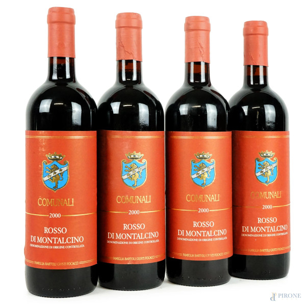 Comunali, rosso di Montalcino, quattro bottiglie 2000