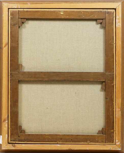 Joseph Jean Vaudechamp (1790-1864), Ritratto di gentildonna, olio su tela, cm 93x73,5, firmato e ...