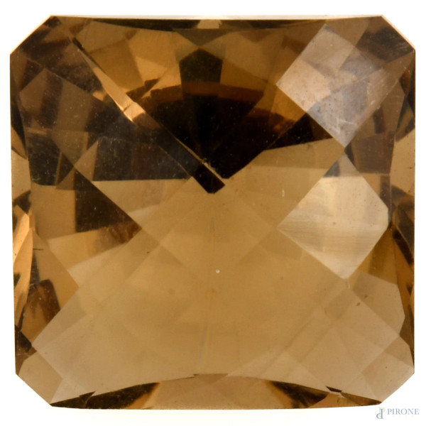 Quarzo fumè taglio cuscino, Brasile, ct 9, VVS, mm 13,3x13,3x8,3