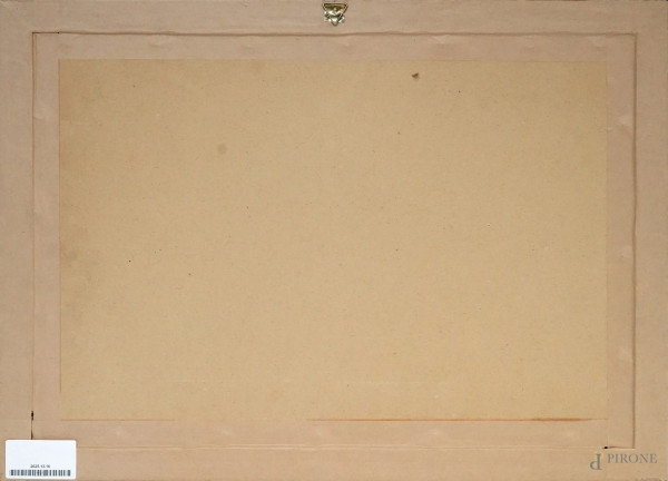 Café de Paris Restaurant, pastelli su carta, firmato in basso a sinistra, cm 33.5x48.5, entro cor...