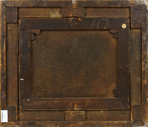 Scuola inglese del XIX secolo, Il cavadenti, olio su tela, cm 43,5x53,5, entro cornice, (lievi di...