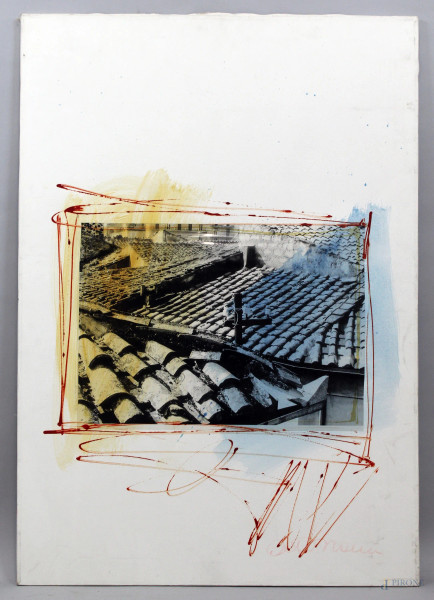 Antonio Del Donno - Senza titolo, tecnica mista su tela, cm 100x70