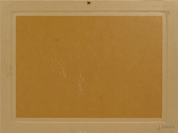 Tano Festa (Roma 1938 – 1988), Senza titolo, pastelli su carta, cm 45x76 (con autentica di Studio...