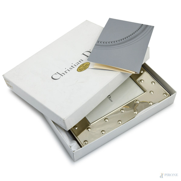 Cornice in argento 925/000 Christian Dior, cm 20,5x16,5, luce cm 13x9