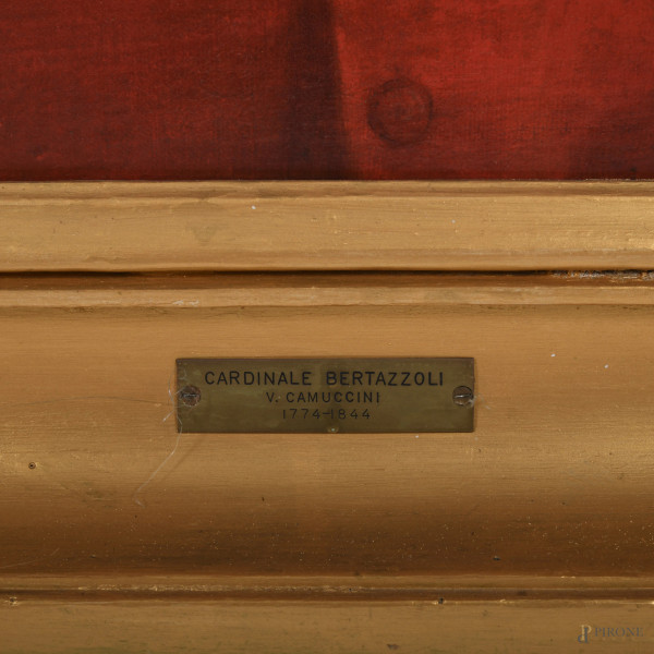 Ritratto di cardinale, XIX secolo, olio su tela, cm 162x114, entro cornice