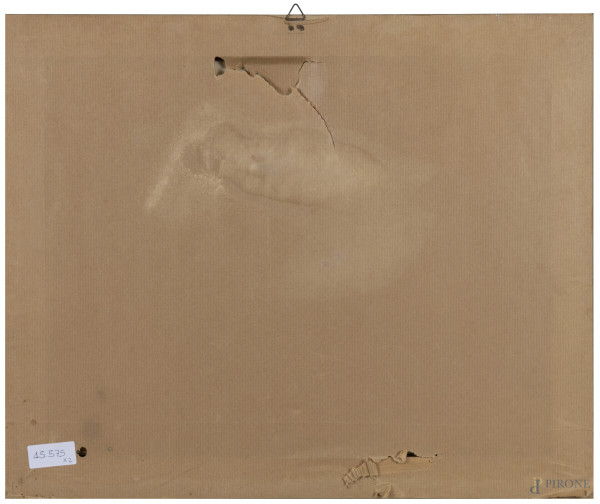 Lotto di due vedute di Roma, china e acquarello su carta vergata, XX secolo, cm 16,5x25 entro cor...