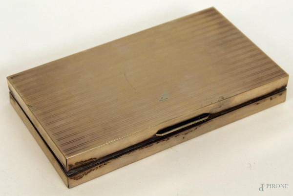 Scatola in legno argentato, cm 3 x 18 x 10 cm.