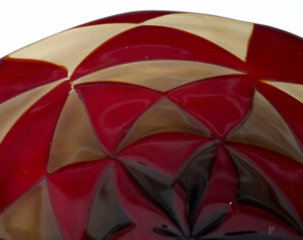 Ercole Barovier (1889-1972), Barovier & Toso, Murano, 1963, grande piatto della serie "Intarsio" ...