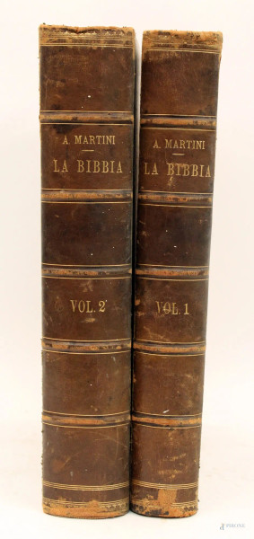 La bibbia, Martini, due volumi, 1889.