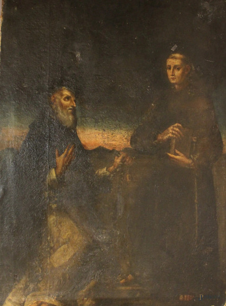 Sant&#39;Antonio, olio su tela, XVII sec., cm 175 x 126.