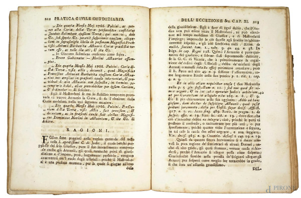 Pratica civile giudiziaria degli ufficiali baronali, D. Niccola M. Borrelli, tomo I, Napoli, 1768...