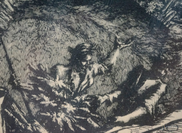 ALTRA VEDUTA DEL TEMPIO DELLA SIBILLA IN TIVOLI, MULTIPLO SU CARTA, CM 70,5X49,5, RIPRODUZIONE DA...