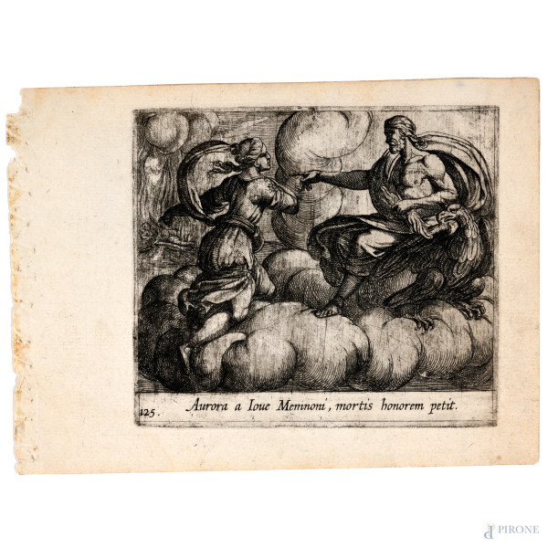 Antonio Tempesta, (1555 – 1630) Lotto di due acqueforti dalla serie "Le Metamorfosi" di Ovidio, f...