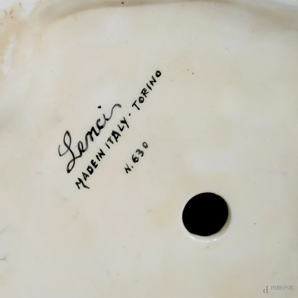 Massimo Quaglino (1899-1982), Lenci, Torino, 1930 ca, Coppia di innamorati, in porcellana policro...