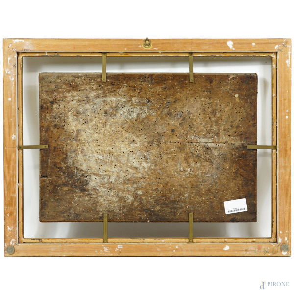 Diana e le ninfe, XIX-XX secolo, olio su tavola, cm 38,5x56, entro cornice