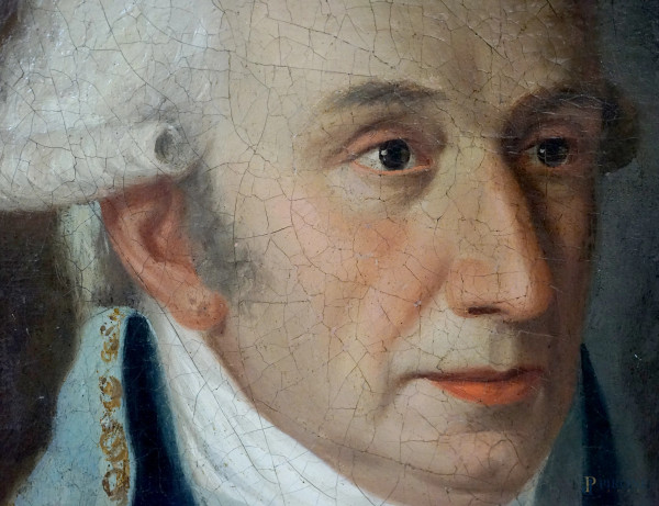 Joseph Ricci, Ritratto di pittrice con la sua famiglia, olio su tela, cm 158x124, firmato e datat...