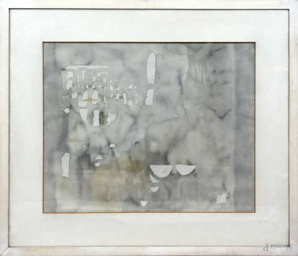 Angelo Moriconi - Senza titolo, acquarello su carta, cm 46x56, entro cornice